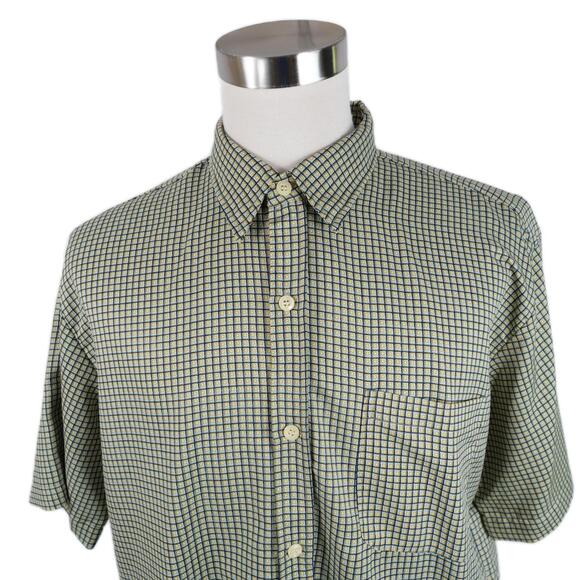 Aeropostale Other - Vintage Aeropostale Mens Button Up Olive Green Plaid Dress Shirt L